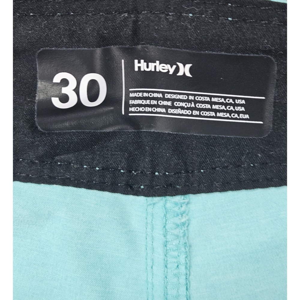 Hurley Board Shorts Mens 30 Turquoise Swim Surf Beach NWT $40 - Picture 9 of 11